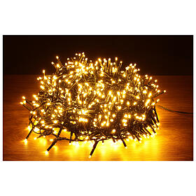 Indoor/outdoor Christmas lights with 1000 warm white microLEDs, 65 ft