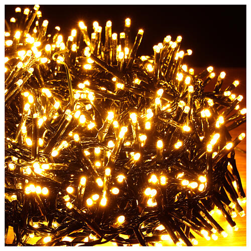 Corrente luminosa de Natal interior exterior 1000 microLEDs branco quente 20 m 3