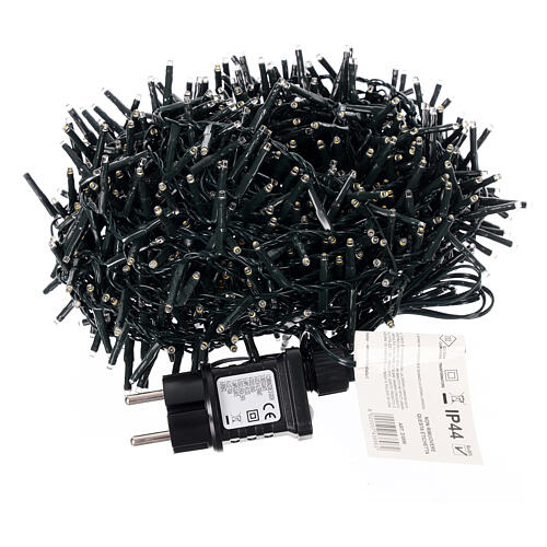 Corrente luminosa de Natal interior exterior 1000 microLEDs branco quente 20 m 4