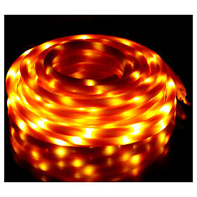 Tubo de luzes de Natal Candy branco e vermelho 200 LED branco quente 10 m