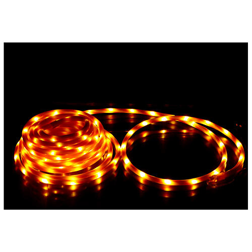 Tubo de luzes de Natal Candy branco e vermelho 200 LED branco quente 10 m 3