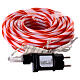 Tubo de luzes de Natal Candy branco e vermelho 200 LED branco quente 10 m s4
