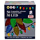 Cadena luces de Navidad 50 bombillas LED coloridas para interior 4,9 m s6