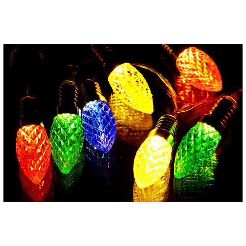 Corrente de luzes de Natal 50 lâmpadas LED coloridas para interior 4,9 m 3