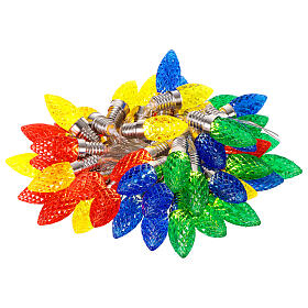 Christmas Light Chain 50 Colored LED Bulbs Indoor 4.9 m