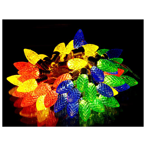 Christmas Light Chain 50 Colored LED Bulbs Indoor 4.9 m 1