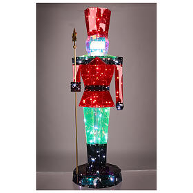 Holographic nutcracker with 80 super nanoLEDs, 40 in Christmas decoration