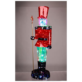 Holographic nutcracker with 80 super nanoLEDs, 40 in Christmas decoration