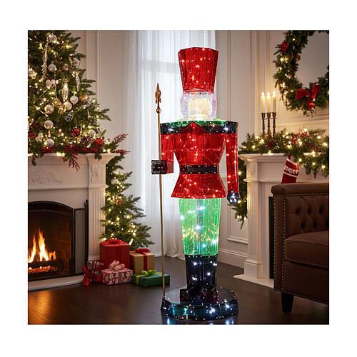 Holographic nutcracker with 80 super nanoLEDs, 40 in Christmas decoration 2
