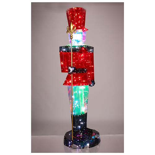 Cascanueces holográfico 100 cm 80 super nanoled decoración navideña 4