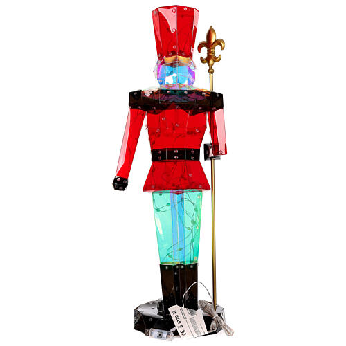 Holographic nutcracker, Christmas decoration with 70 super nanoLEDs for indoor use, 24 in 4
