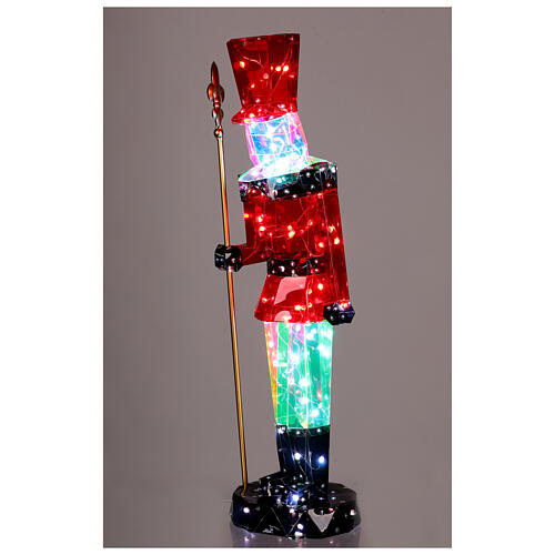 Cascanueces 60 cm holográfico decoración navideña 70 súper nanoLED interior 2