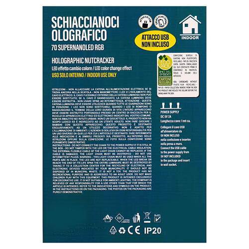 Schiaccianoci 60 cm oligrafico addobbo natalizio 70 supernanoled interno 7