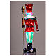 Nutcracker 60 cm holographic Christmas decoration 70 super nano LEDs indoor s1