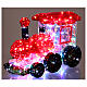 Train de Noël holographique 25 cm 80 LEDs multicolores intérieur s2