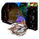 Train de Noël holographique 25 cm 80 LEDs multicolores intérieur s6