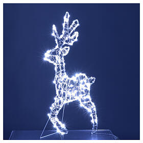 2D Christmas reindeer with tripod, 35x22 in, 100 LEDs