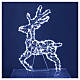 Renna Natalizia 2D luminosa con cavalletto 90x55 cm 100 LED s1