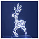 Renna Natalizia 2D luminosa con cavalletto 90x55 cm 100 LED s2