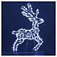 Renna Natalizia 2D luminosa con cavalletto 90x55 cm 100 LED s3
