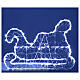 Christmas reindeer with sled, 2D design, 54x35 in, 200 LEDs s4