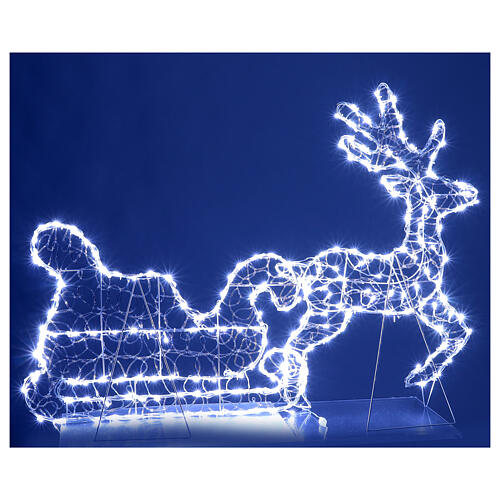 Renna Natalizia con slitta 2D 136x90 cm 200 LED 6