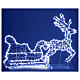 Renna Natalizia con slitta 2D 136x90 cm 200 LED s6
