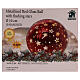 10cm nanoled red glass Christmas lamp sphere with stylized stars s3