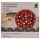 Sfera da tavolo decoro stelle su sfondo rosso 12 cm luce nanoled s3