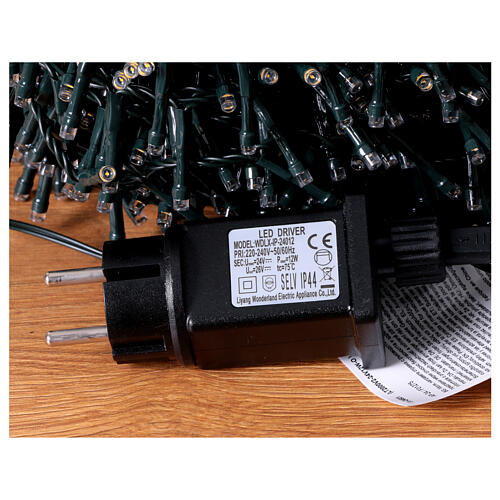 Luzes de Natal 2000 LEDs branco quente corrente interior/exterior 40 m 6
