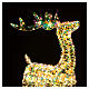 Renna 3D Babbo Natale reinbow led bianco caldo 50x20x80 cm s7