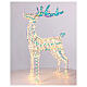 Reno 3D Papá Noel rainbow led blanco cálido 70x20x120 cm s6