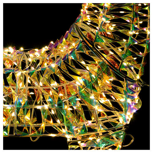 Renna 3D Babbo Natale rainbow led bianco caldo 70x20x120 cm 8