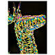 Renna 3D Babbo Natale rainbow led bianco caldo 70x20x120 cm s2