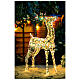 Renna 3D Babbo Natale rainbow led bianco caldo 70x20x120 cm s3