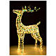 Renna 3D Babbo Natale rainbow led bianco caldo 70x20x120 cm s5