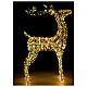 Renna 3D Babbo Natale rainbow led bianco caldo 70x20x120 cm s7