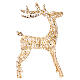 Golden lighted reindeer, warm white LED, 20x8x32 in s2