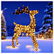 Golden reindeer, 3D figure with warm white LEDs, 28x8x50 in s5