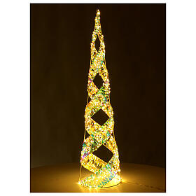 Rainbow Christmas tree, warm white LED, 40x10 in