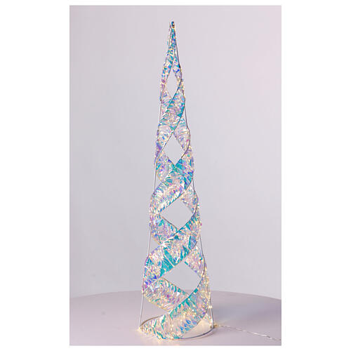 Albero natale rainbow led bianco caldo 100x24 cm 6