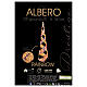 Albero natale rainbow led bianco caldo 100x24 cm s4