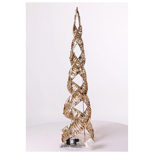 Golden Christmas tree, warm white LEDs, 40x10 in 6