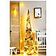 Golden Christmas tree, warm white LEDs, 40x10 in s1