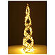 Golden Christmas tree, warm white LEDs, 40x10 in s2