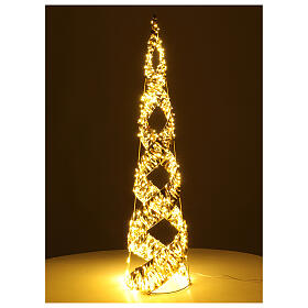 Árbol Navidad oro led blanco cálido 100x24 cm