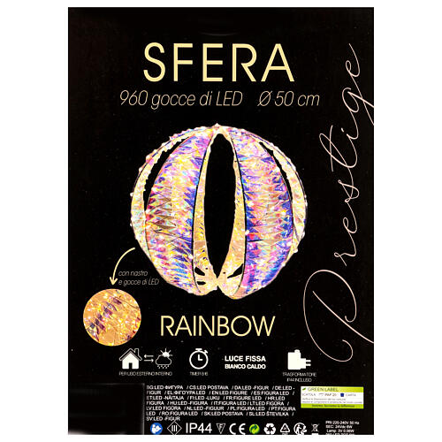 Esfera Rainbow 960 led blanco cálido 50 cm 4