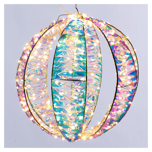 Sfera rainbow 960 led bianco caldo 50 cm 3