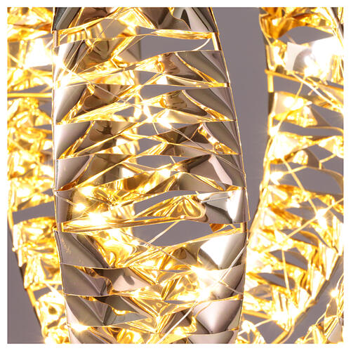 Sfera oro 300 led bianco caldo 30 cm 2