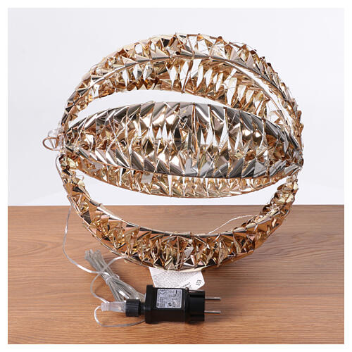 Sfera oro 300 led bianco caldo 30 cm 5